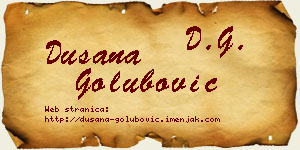 Dušana Golubović vizit kartica